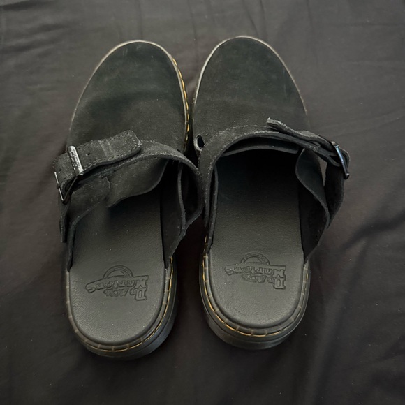 Dr. Martens Black Suede Mules Women's Size 9 - Picture 4 of 6